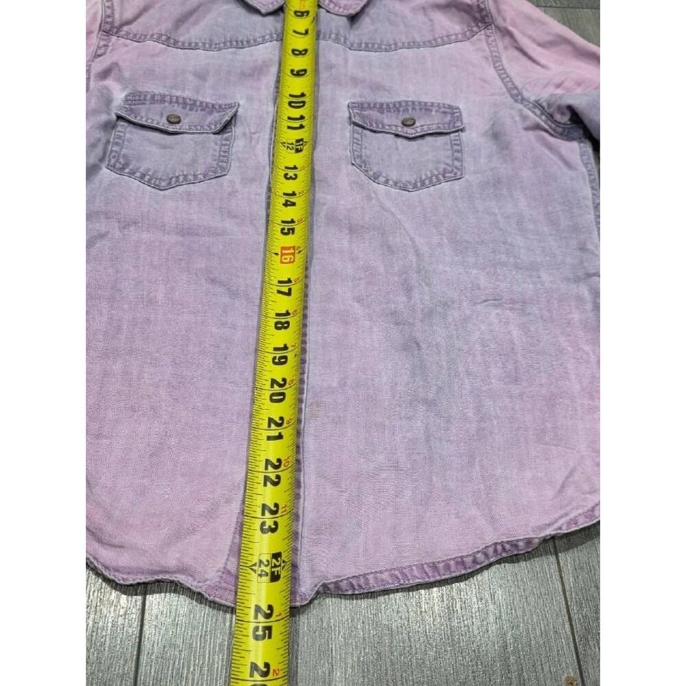 Joe’s Jeans The Shirt Button Down preppy ombre Light Purple Small A006134 - Picture 9 of 9